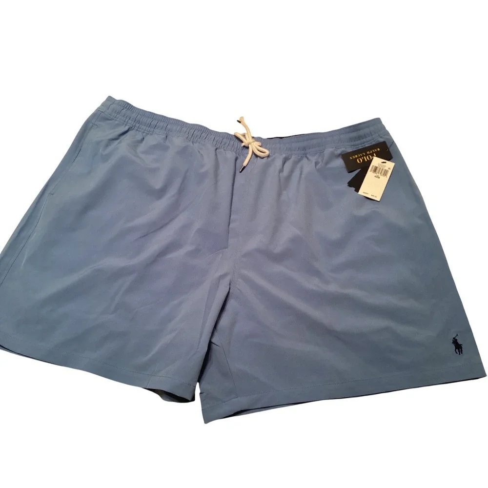 Polo Ralph Lauren Mens Swim Trunks 4XB Blue Stretch Recycled Harbor Island Blue - Picture 5 of 8